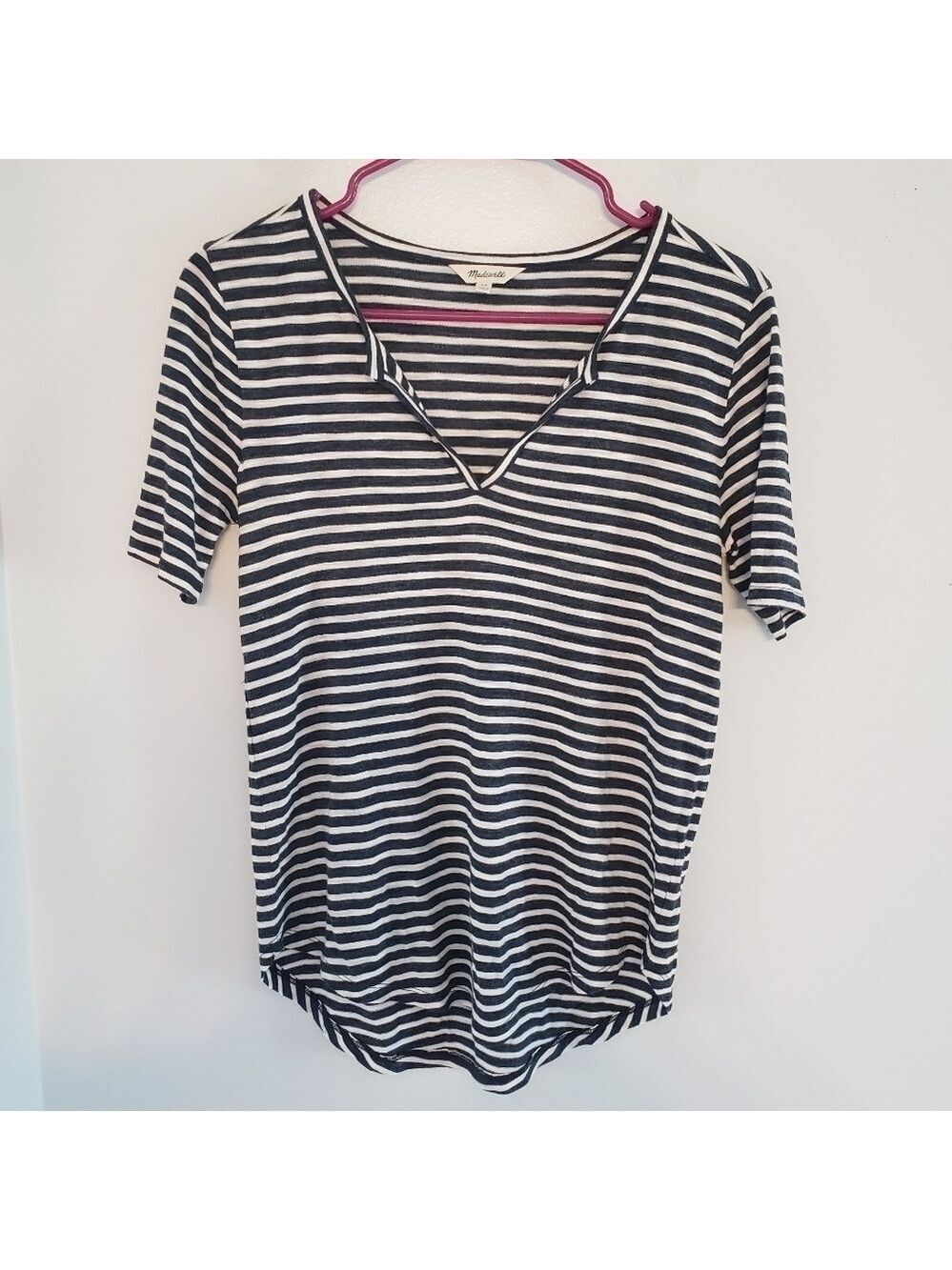 Madewell Navy/White Stripe Tee - Picture 2 of 5